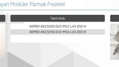 S-SİSTEM MODÜLER PARMAK FREZELER