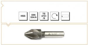 HSS DIN 334-A Silindirik Saplı Havşa Freze - 60°