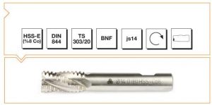 HSS - E (o) DIN 844 B-NF Silindirik Saplı Parmak Freze - KISA