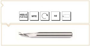 HSS - E (o) MTE Normu Tek Ağızlı Alüminyum Freze