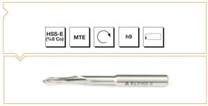 HSS - E (o) MTE Normu Tek Ağızlı Boyunlu Alüminyum Freze