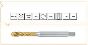 HSS-E DIN - 371-376 METAL DIŞI 45° Helis Kanallı UNC Alüminyum