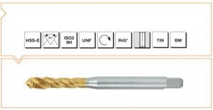 HSS-E DIN - 371-376 METAL DIŞI 45° Helis Kanallı UNF Alüminyum