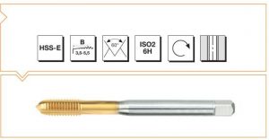 HSS-E DIN - 371-376 ÜNİVERSAL Whitworth Boru Vidalı Düz Kanallı