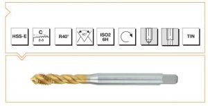 HSS-E DIN - 371 INOX 40° Helis Kanallı