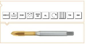 HSS-E DIN - 371 METAL DIŞI Eğik Ağız Bilemeli Alüminyum