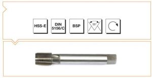 HSS - E DIN 5156-C Whitworth Boru Vidalı Düz Kanallı Makina Kılavuzu