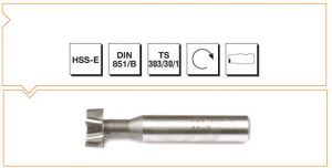 HSS - E DIN 851-B Silindirik Saplı T Kanal Freze