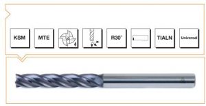 KSM MTE Normu Komple Sert Metal Parmak Freze 4 Ağızlı - EKSTRA UZUN