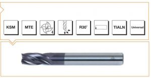 KSM MTE Normu Komple Sert Metal Parmak Freze 4 Ağızlı - UZUN