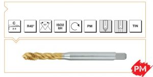 PM DIN - 376 ÇELİK 40° Helis Kanallı